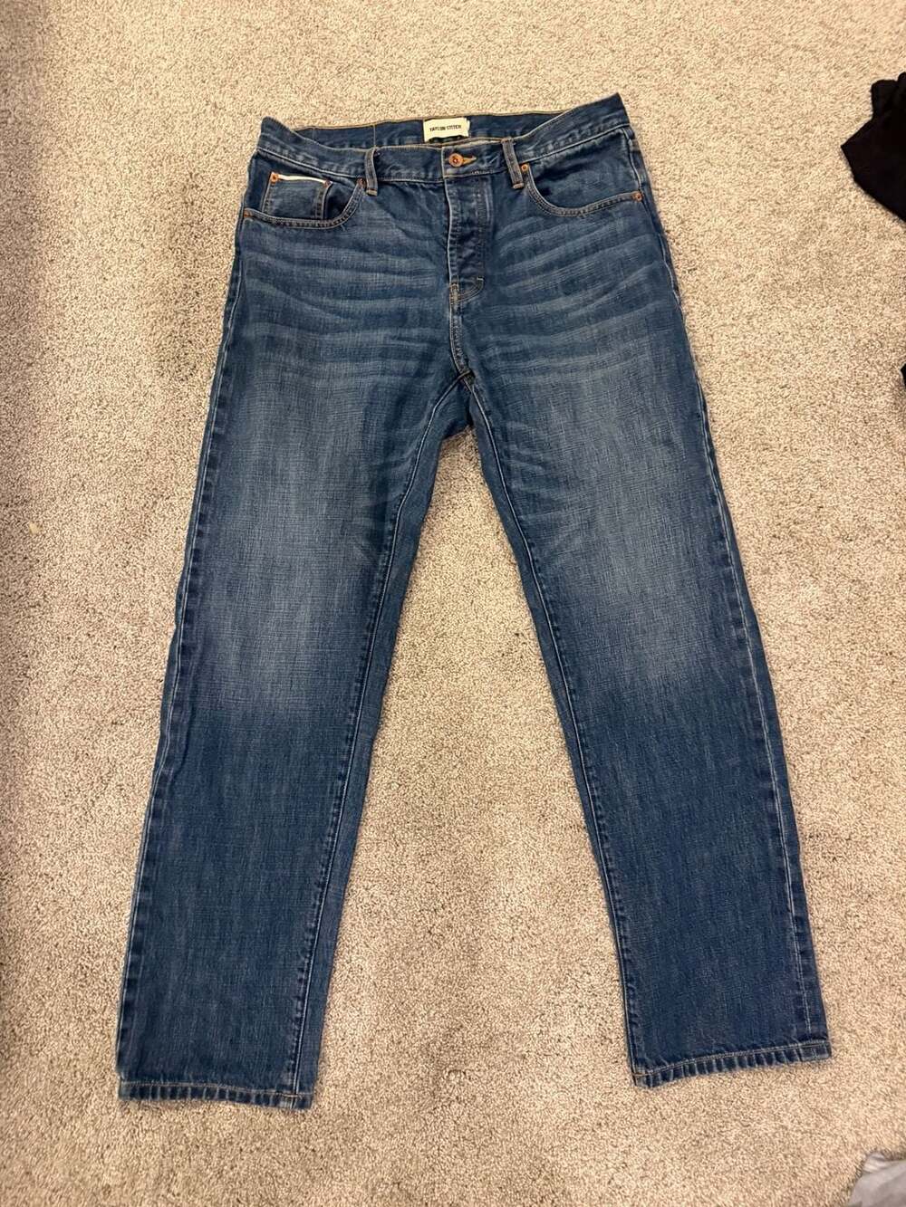 Taylor Stitch The Straight Jeans in Blue Denim Size 32x32